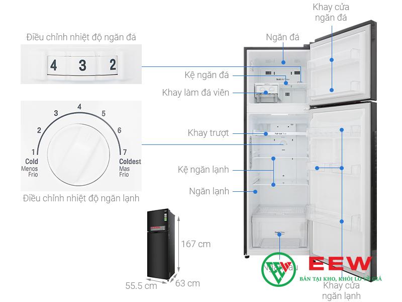 Tủ lạnh LG 272l 2 cánh inverter GN-M255BL - vận hành êm ái, bền bỉ cùng công nghệ tiên tiến Tủ lạnh LG 272l 2 cánh inverter GN-M255BL - vận hành êm ái, bền bỉ cùng công nghệ tiên tiến