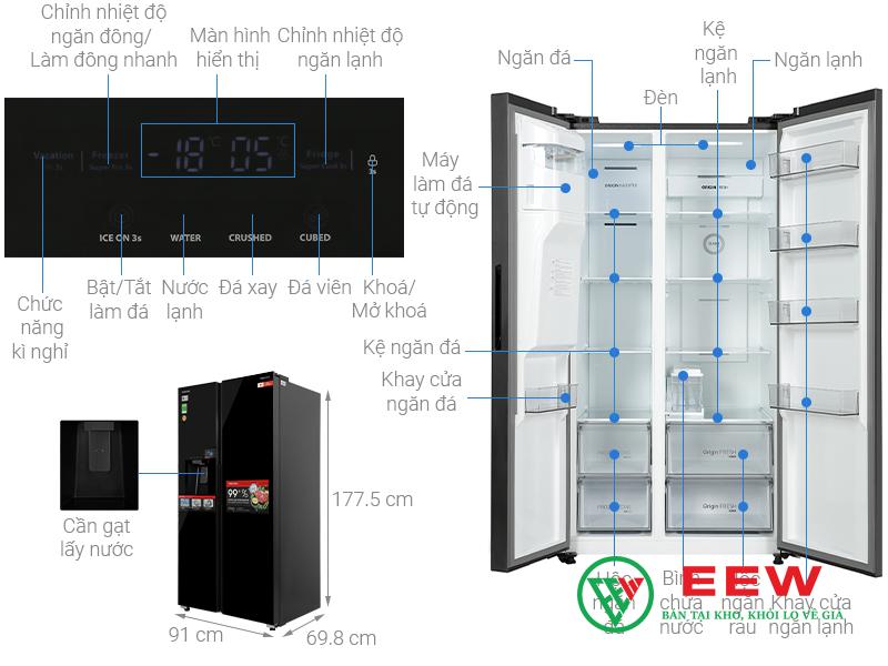 Tủ lạnh Toshiba 568L GR-RS755WIA-PGV(22)-XK: công nghệ Inverter tiết kiệm điện tối ưu, bền bỉ theo thời gian