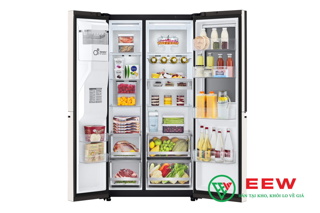 Tủ lạnh LG Side By Side GR-X257BG - dung tích 635 lít, phân chia khoa học, tối ưu không gian lưu trữ