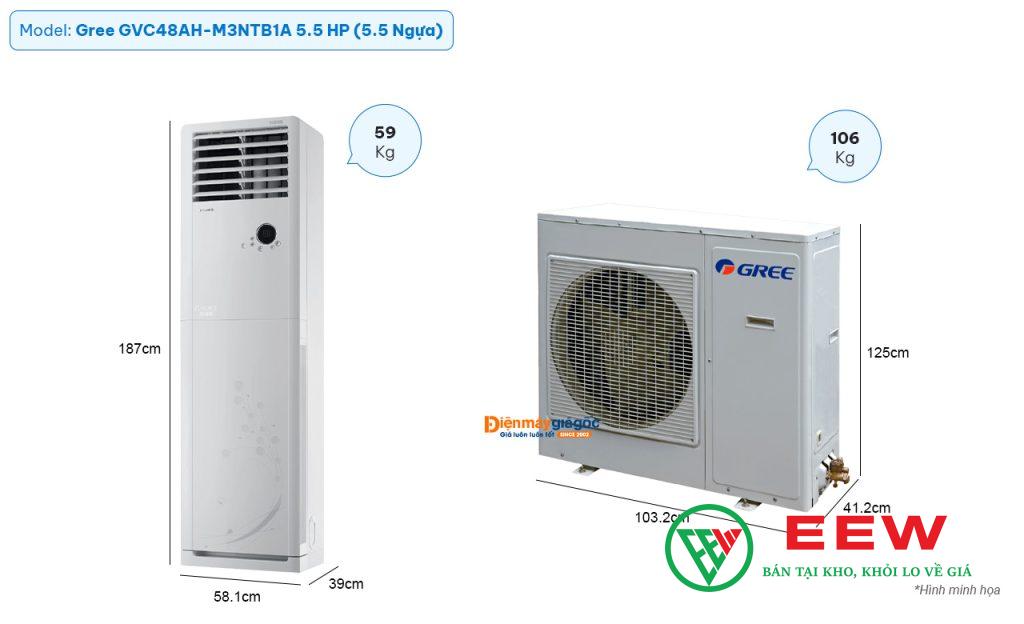 Điều hòa tủ đứng Gree 1 chiều 48.000BTU GVC48AH-M3NTB1A - thiết kế sang trọng, làm mát nhanh mọi không gian Điều hòa tủ đứng Gree 1 chiều 48.000BTU GVC48AH-M3NTB1A - thiết kế sang trọng, làm mát nhanh mọi không gian