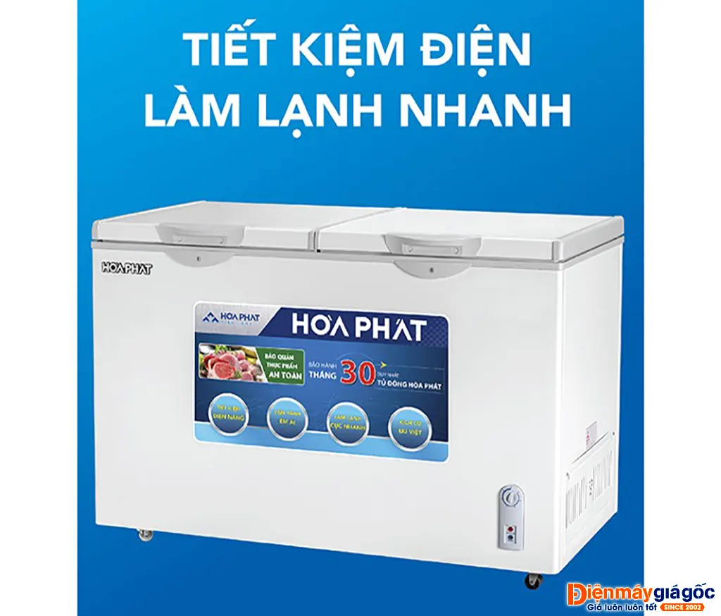 Tủ đông Hòa Phát 352l dàn nhôm HCF 666S1N2 - chống gỉ sét, dễ vệ sinh, tuổi thọ vượt trội Tủ đông Hòa Phát 352l dàn nhôm HCF 666S1N2 - chống gỉ sét, dễ vệ sinh, tuổi thọ vượt trội