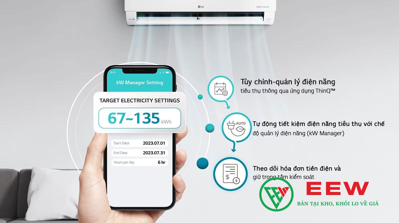 Điều hòa LG 9000BTU 1 chiều inverter IEC09G2 Điều hòa LG 9000BTU 1 chiều inverter IEC09G2