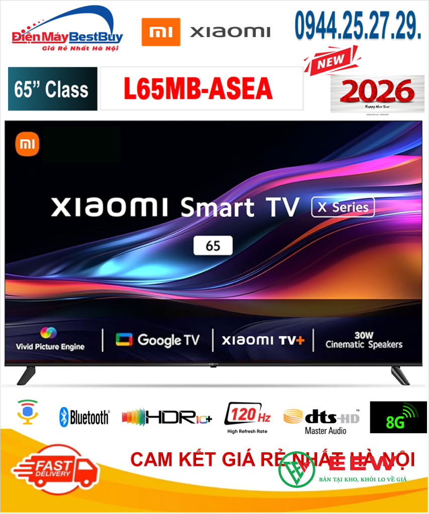 Google Tivi Xiaomi A 2026 4K UHD 65 inch - Công nghệ Dolby Vision mang đến màu sắc chân thực, rực rỡ Google Tivi Xiaomi A 2026 4K UHD 65 inch - Công nghệ Dolby Vision mang đến màu sắc chân thực, rực rỡ