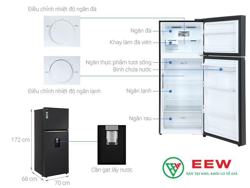 Tủ lạnh LG Inverter 374 lít LTD37BLM - vận hành êm ái, bền bỉ theo thời gian Tủ lạnh LG Inverter 374 lít LTD37BLM - vận hành êm ái, bền bỉ theo thời gian