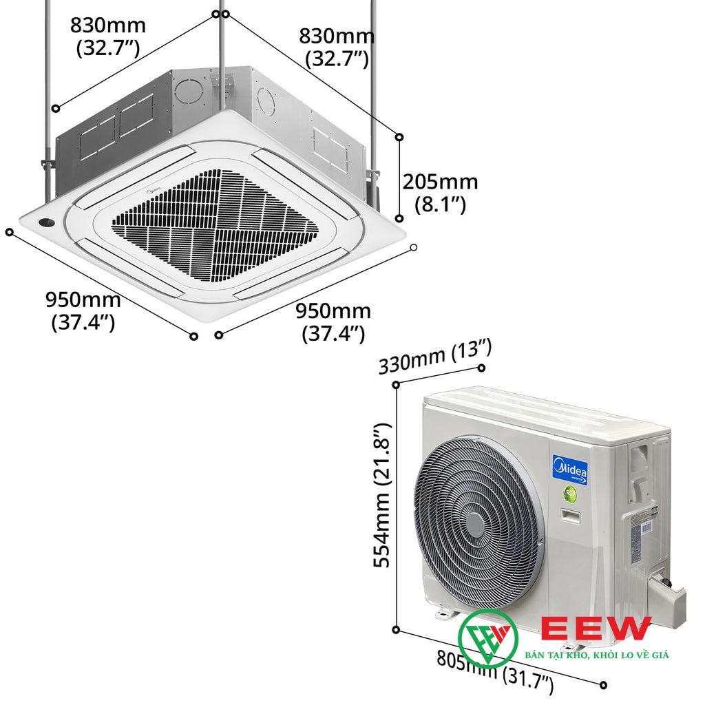 Điều hòa âm trần Midea inverter 18000BTU 1 chiều MCD1-18CRDN8 Điều hòa âm trần Midea inverter 18000BTU 1 chiều MCD1-18CRDN8