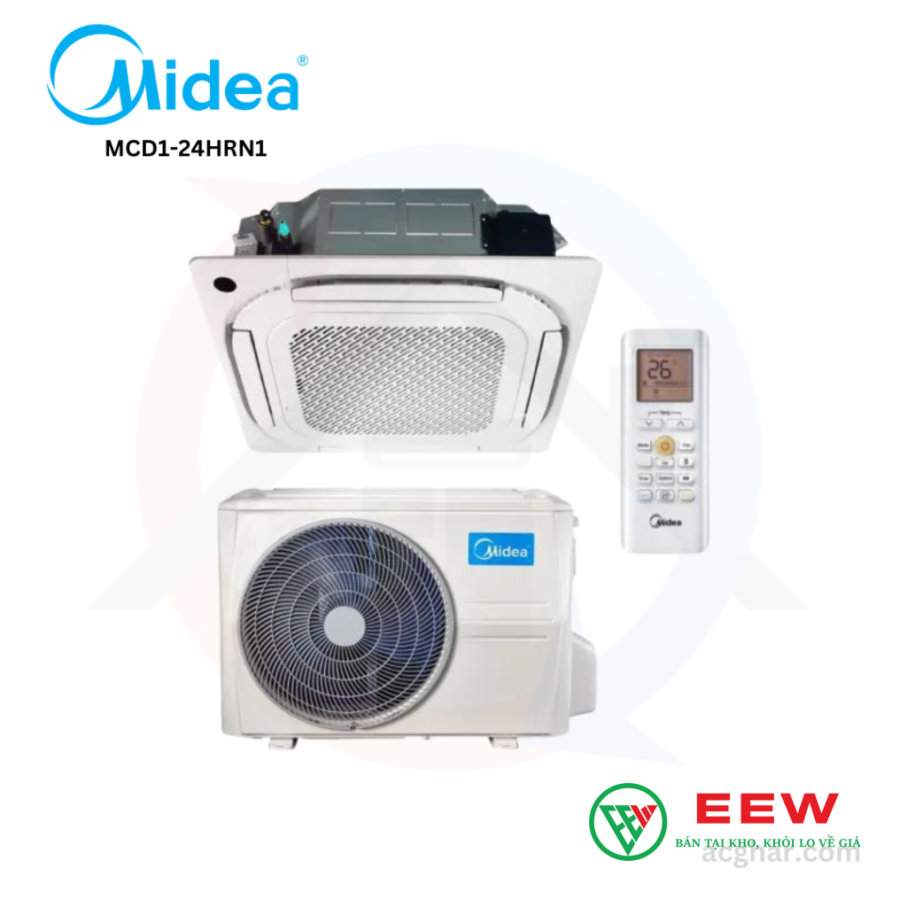 Điều hòa âm trần Midea 24000BTU 2 chiều MCD1-24HRN1