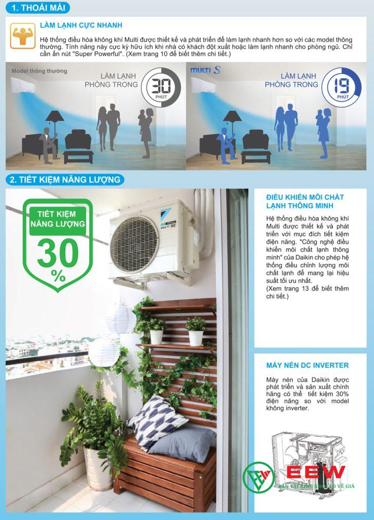 Điều hòa multi Daikin MKC50RVMV - lọc không khí sạch, bảo vệ sức khỏe cả gia đình