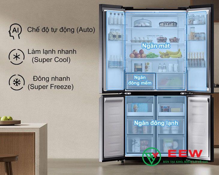 Tủ lạnh Xiaomi Mijia Cross Door 510L - Thiết kế sang trọng, không gian rộng rãi cho cả gia đình Tủ lạnh Xiaomi Mijia Cross Door 510L - Thiết kế sang trọng, không gian rộng rãi cho cả gia đình