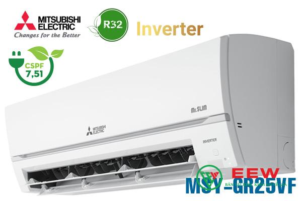 Điều hòa Mitsubishi Electric 9000BTU 1 chiều inverter MSY-GR25VF - lọc không khí sạch, bảo vệ sức khỏe gia đình