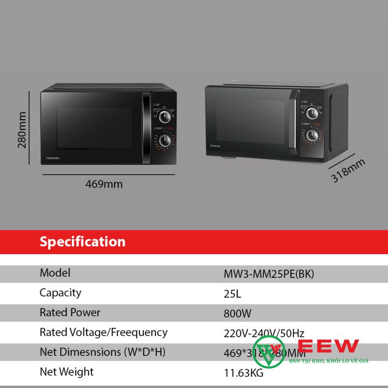 Lò vi sóng Toshiba MWP-MM20P(BK) - Thiết kế sang trọng, tiện lợi cho mọi căn bếp