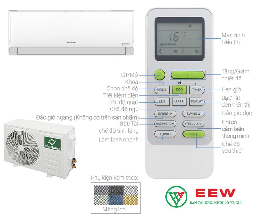 Điều hòa Nagakawa 12000BTU 1 chiều inverter NIS-C12R2U51 Điều hòa Nagakawa 12000BTU 1 chiều inverter NIS-C12R2U51