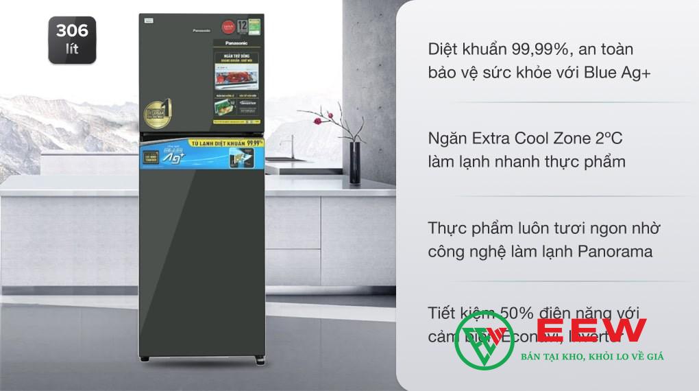 Tủ lạnh Panasonic Inverter 306 lít - công nghệ Ag Clean khử mùi hiệu quả, an toàn cho sức khỏe Tủ lạnh Panasonic Inverter 306 lít - công nghệ Ag Clean khử mùi hiệu quả, an toàn cho sức khỏe