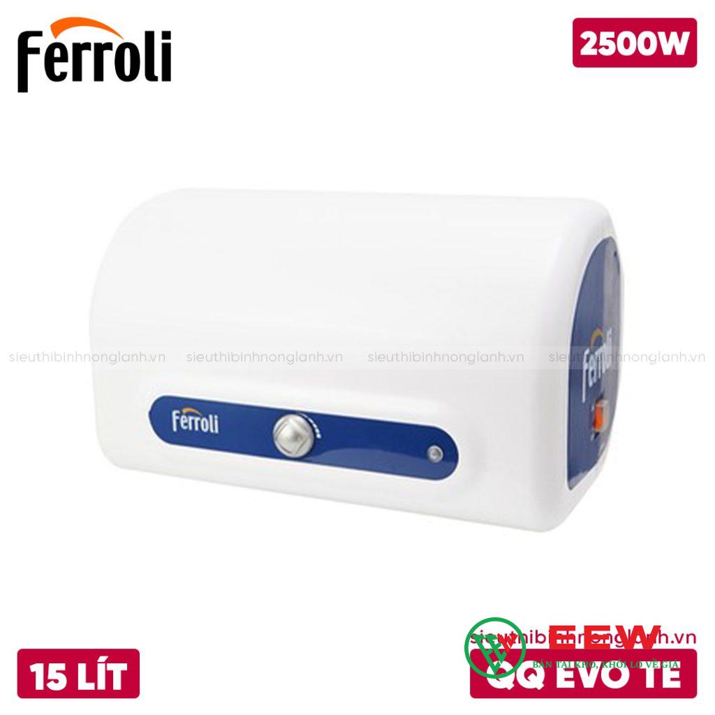 Ferroli 15L QQ Evo 15 TE - chống giật, chống rò rỉ, bảo vệ tối ưu cho người sử dụng