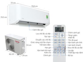 Điều hòa Toshiba inverter 1 chiều 9.000BTU RAS-H10BKCV-V