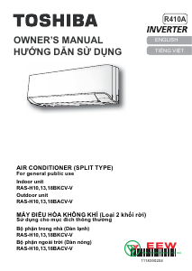Điều hòa Toshiba inverter 1 chiều 12.000BTU RAS-H13BKCV-V - tiết kiệm điện tối ưu cho gia đình bạn