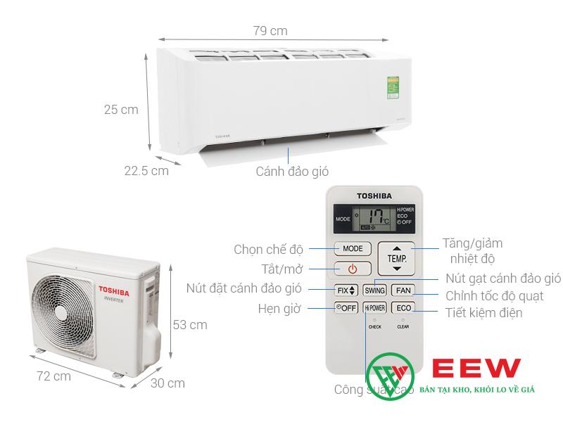 Điều hòa Toshiba Inverter 12.000BTU RAS-H13FKCVG Điều hòa Toshiba Inverter 12.000BTU RAS-H13FKCVG