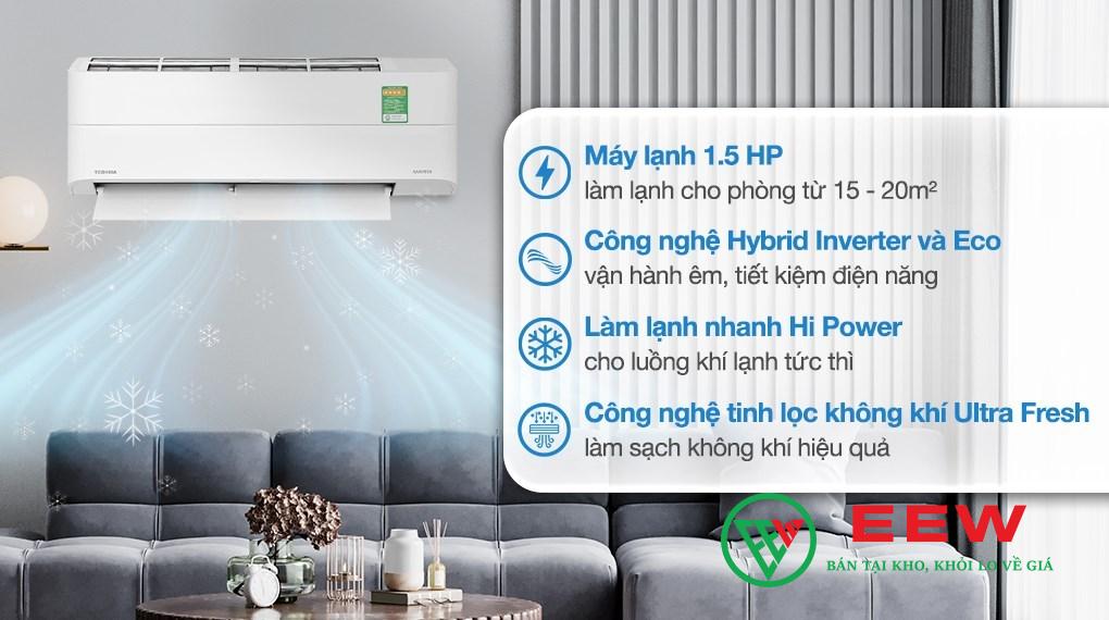 Điều hòa Toshiba 12000 BTU inverter RAS-H13P2KCVG-V