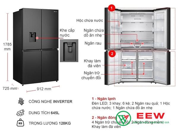 Tủ lạnh Casper RM-680VBW - màn hình LED hiện đại, điều chỉnh thông minh chỉ bằng một chạm Tủ lạnh Casper RM-680VBW - màn hình LED hiện đại, điều chỉnh thông minh chỉ bằng một chạm