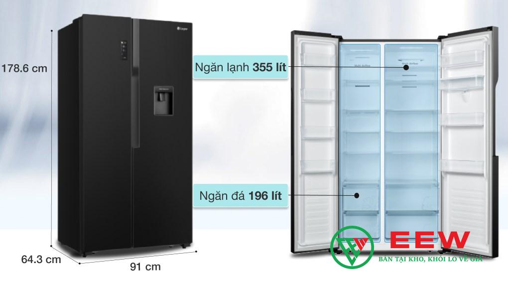 Tủ lạnh Casper RS-575VBW - công nghệ Inverter tiết kiệm điện, bảo quản thực phẩm tươi ngon lâu dài Tủ lạnh Casper RS-575VBW - công nghệ Inverter tiết kiệm điện, bảo quản thực phẩm tươi ngon lâu dài
