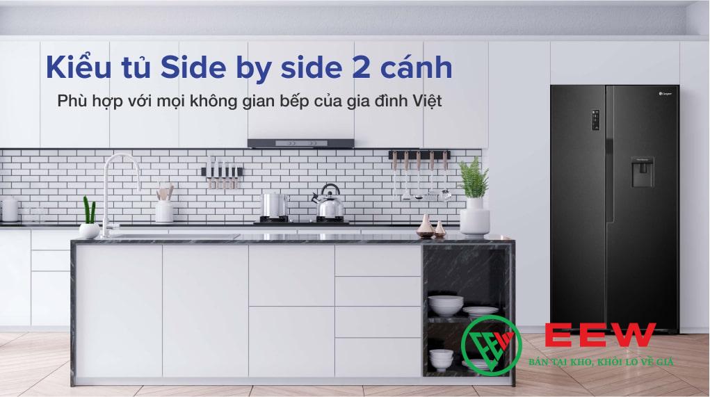 Tủ lạnh Casper Inverter 551 lít RS-575VBW - vận hành êm ái, tiết kiệm không gian, tiện ích tối ưu Tủ lạnh Casper Inverter 551 lít RS-575VBW - vận hành êm ái, tiết kiệm không gian, tiện ích tối ưu