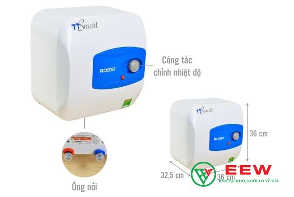 Máy nước nóng Rossi RST15SQ - lắp đặt dễ dàng, sử dụng tiện lợi mọi không gian