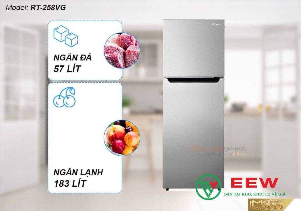 Tủ lạnh Casper Inverter 2 cánh 240L RT-258VG Tủ lạnh Casper Inverter 2 cánh 240L RT-258VG