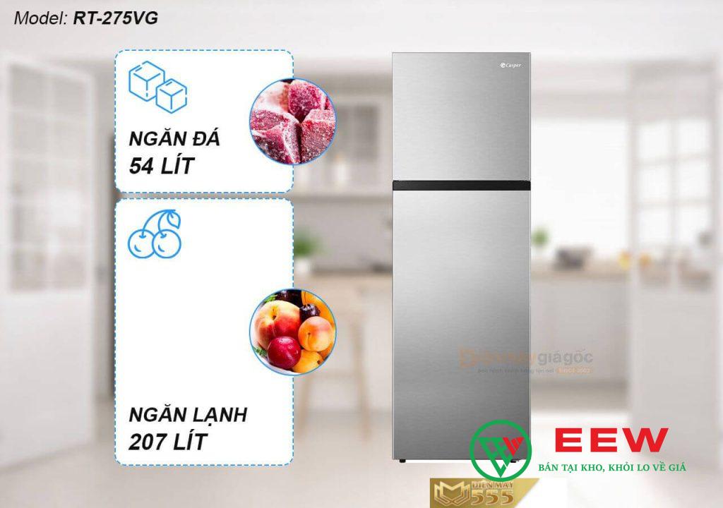 Tủ lạnh Casper 261L RT-275VG - tiết kiệm điện năng, bảo vệ môi trường cùng gia đình bạn