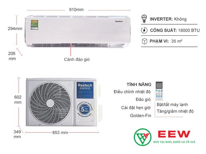 Máy lạnh Reetech 2 HP RT18-TB-BT/RC18-TB-BT - vận hành êm ái, không gian yên tĩnh Máy lạnh Reetech 2 HP RT18-TB-BT/RC18-TB-BT - vận hành êm ái, không gian yên tĩnh