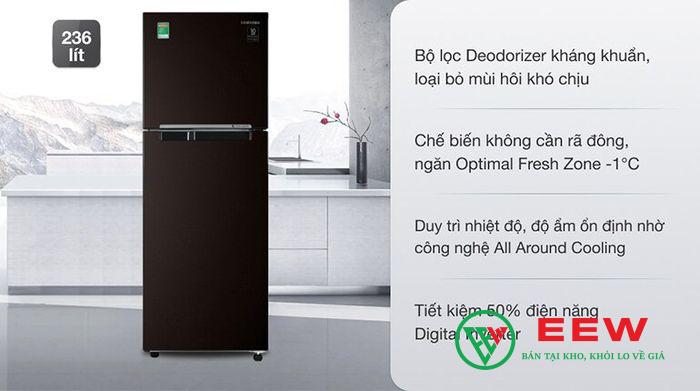 Tủ lạnh Samsung Inverter 236 lít RT22M4032BY/SV - làm lạnh nhanh, bảo quản thực phẩm tươi ngon