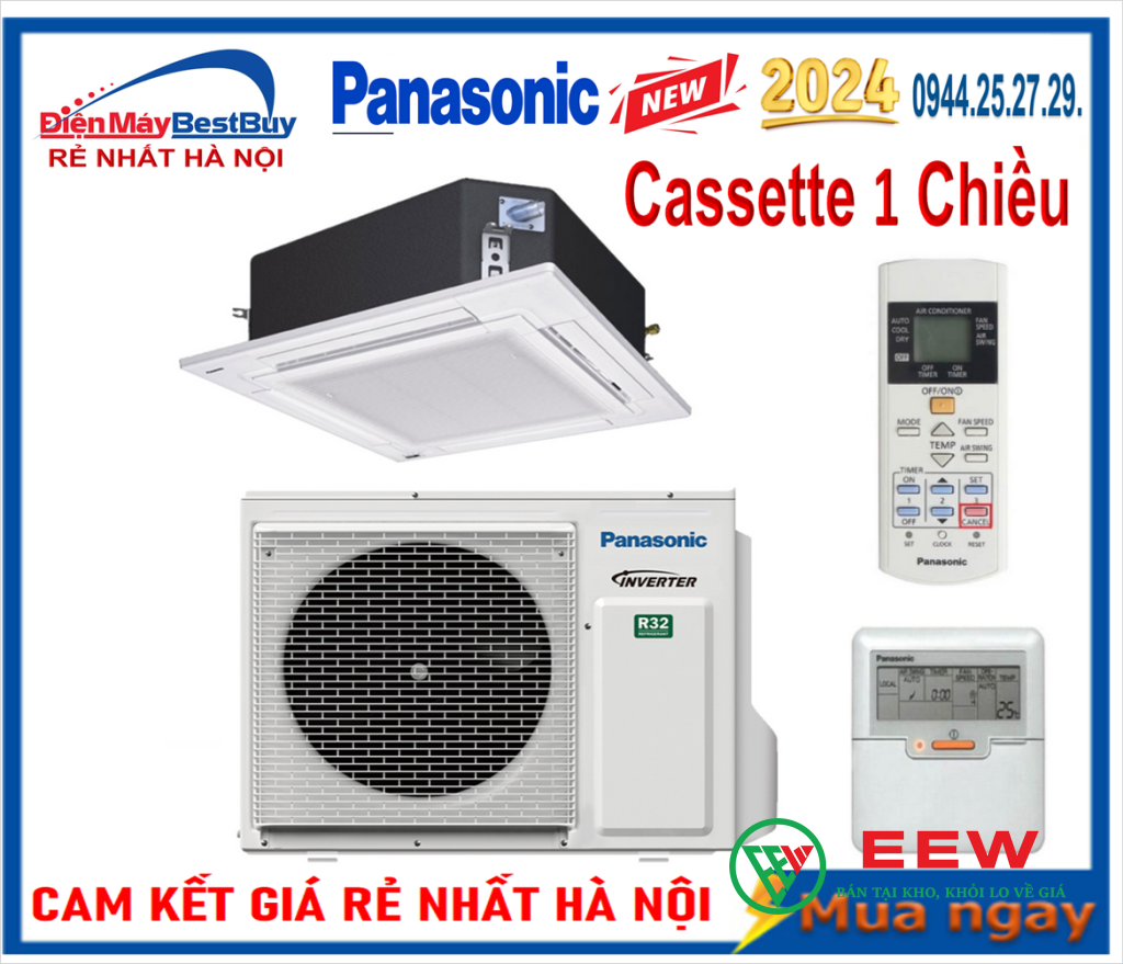 Điều hòa âm trần Panasonic 30000BTU 1 chiều 3 Pha S-30PU1H5B/U-30PN1H8