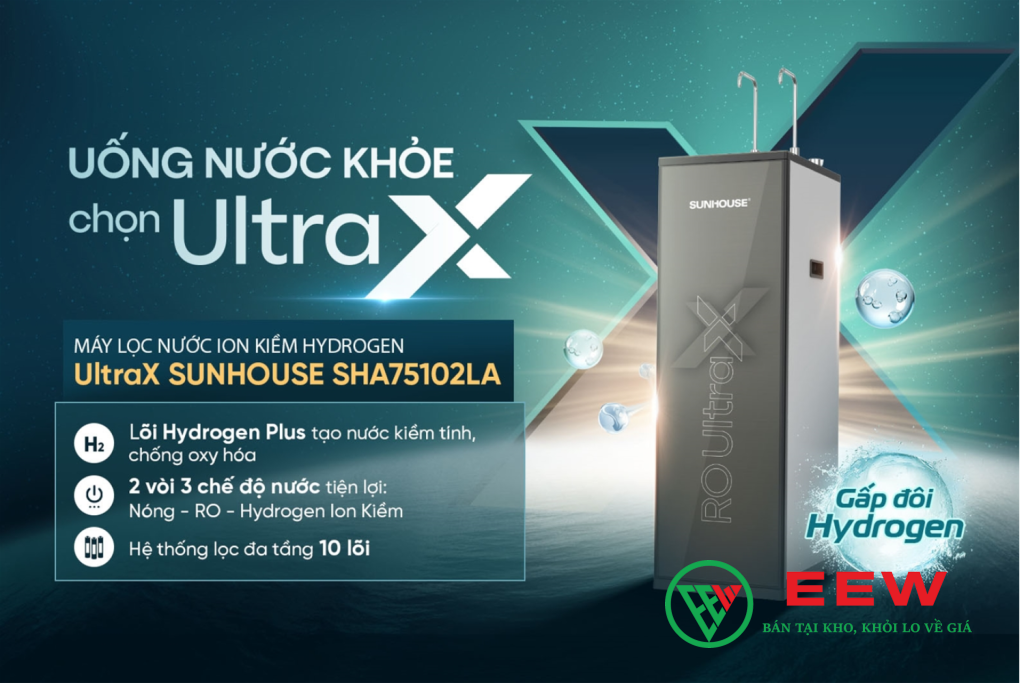 Máy lọc nước SHA75102LA - Công nghệ Hydrogen tiên tiến, nước ngon mỗi ngày