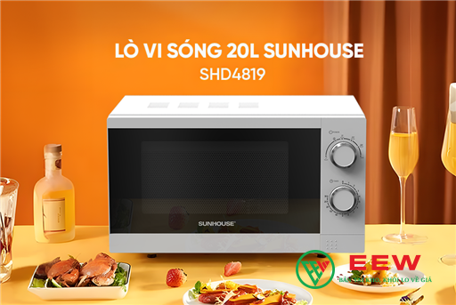Lò vi sóng Sunhouse 20 lít SHD4819 - thiết kế sang trọng, tiện lợi cho mọi căn bếp