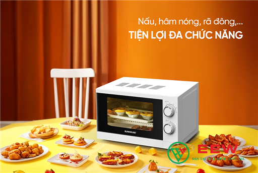 Lò vi sóng Sunhouse 20 lít SHD4819 - chế độ hâm nóng thông minh, giữ trọn hương vị Lò vi sóng Sunhouse 20 lít SHD4819 - chế độ hâm nóng thông minh, giữ trọn hương vị