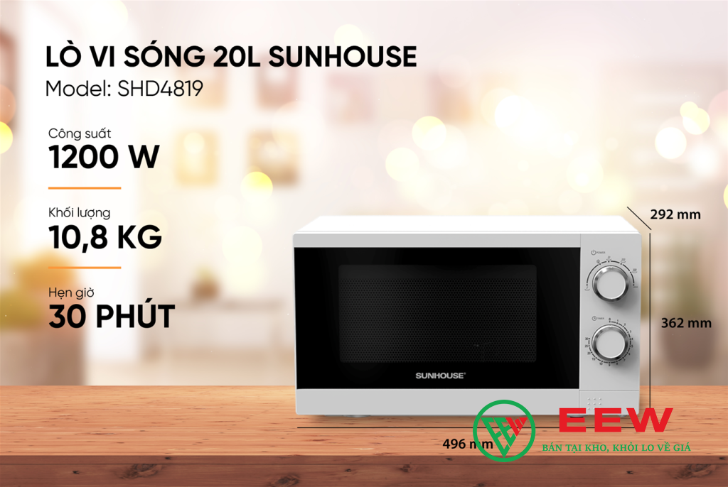 Sunhouse SHD4819 - điều khiển dễ dàng, an toàn tuyệt đối cho người dùng