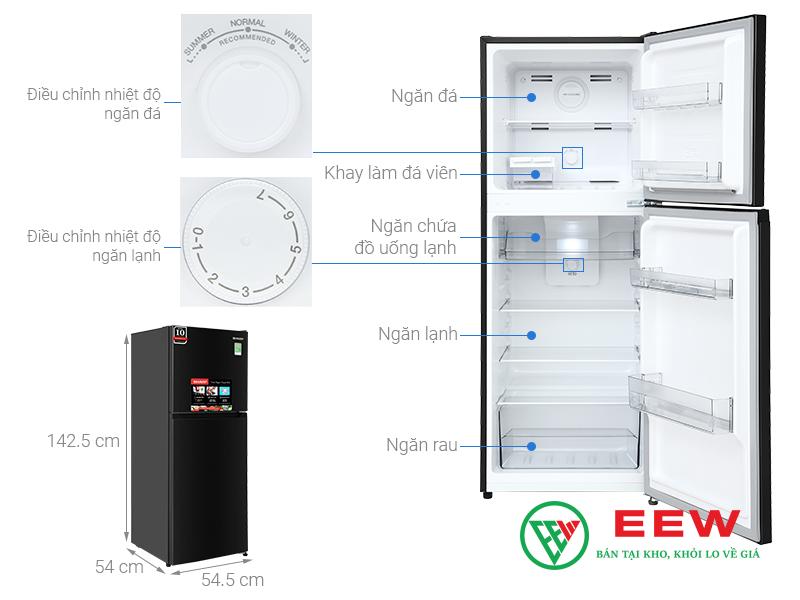 Tủ lạnh SHARP Inverter 197 lít SJ-X215V-DG