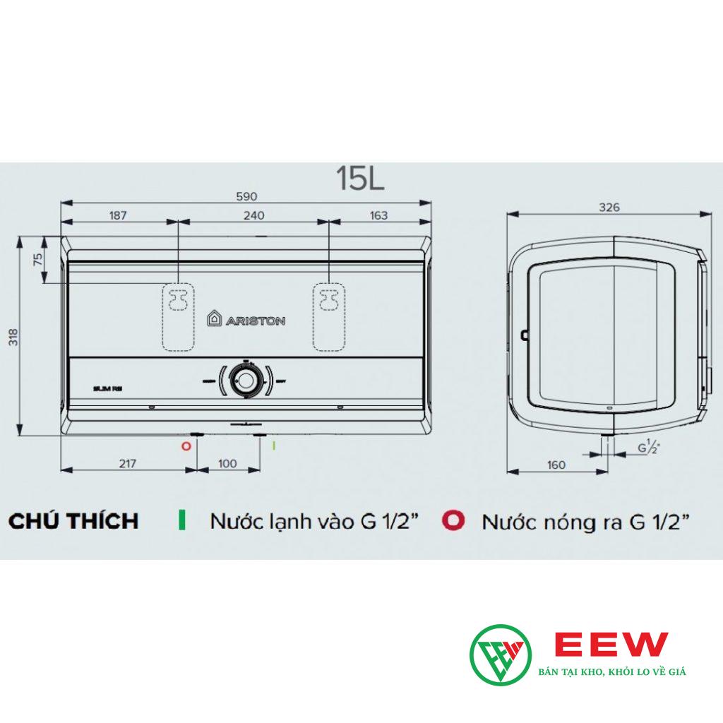 Máy Nước Nóng Gián Tiếp Ariston SLIM3 – An toàn tuyệt đối với hệ thống chống giật tiên tiến