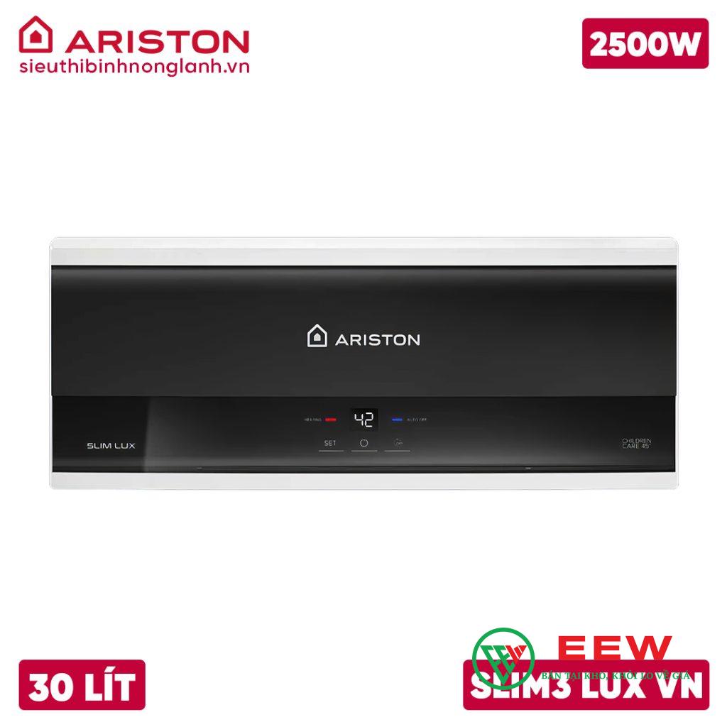Máy nước nóng gián tiếp Ariston 30L Slim3 30 LUX VN - thiết kế siêu mỏng, tiết kiệm không gian