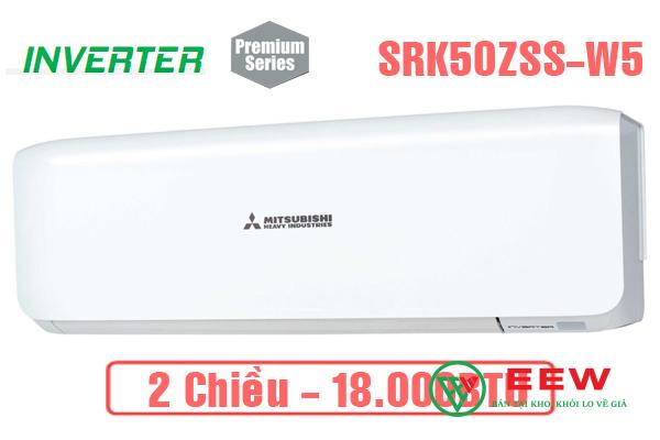 Điều hòa Mitsubishi Heavy SRK50ZSS-W5 - thiết kế sang trọng, điều khiển thông minh, mang lại không gian mát lạnh hoàn hảo