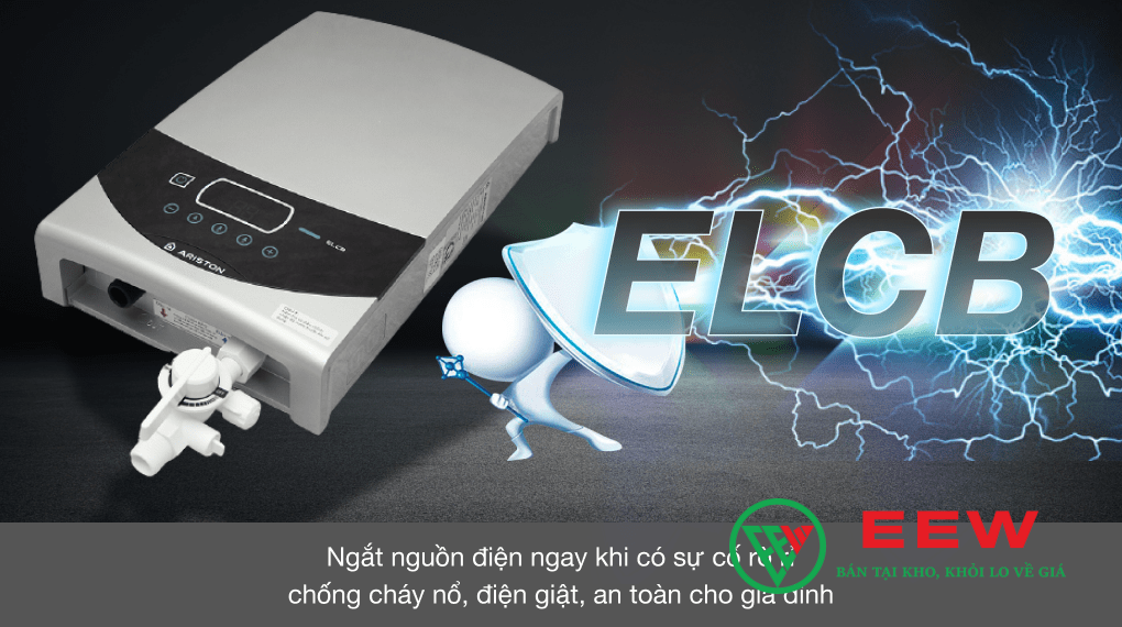 Máy nước nóng Ariston ST45PE-VN an toàn tuyệt đối với hệ thống chống giật hiện đại
