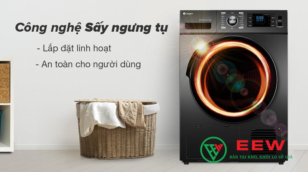 Máy sấy 8kg Casper TD-80CGB ngưng tụ - dung tích lớn 8kg, phù hợp gia đình đông người Máy sấy 8kg Casper TD-80CGB ngưng tụ - dung tích lớn 8kg, phù hợp gia đình đông người