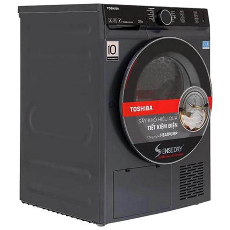 Máy sấy bơm nhiệt Toshiba 10 kg - thiết kế hiện đại, vận hành êm, phù hợp mọi không gian Máy sấy bơm nhiệt Toshiba 10 kg - thiết kế hiện đại, vận hành êm, phù hợp mọi không gian