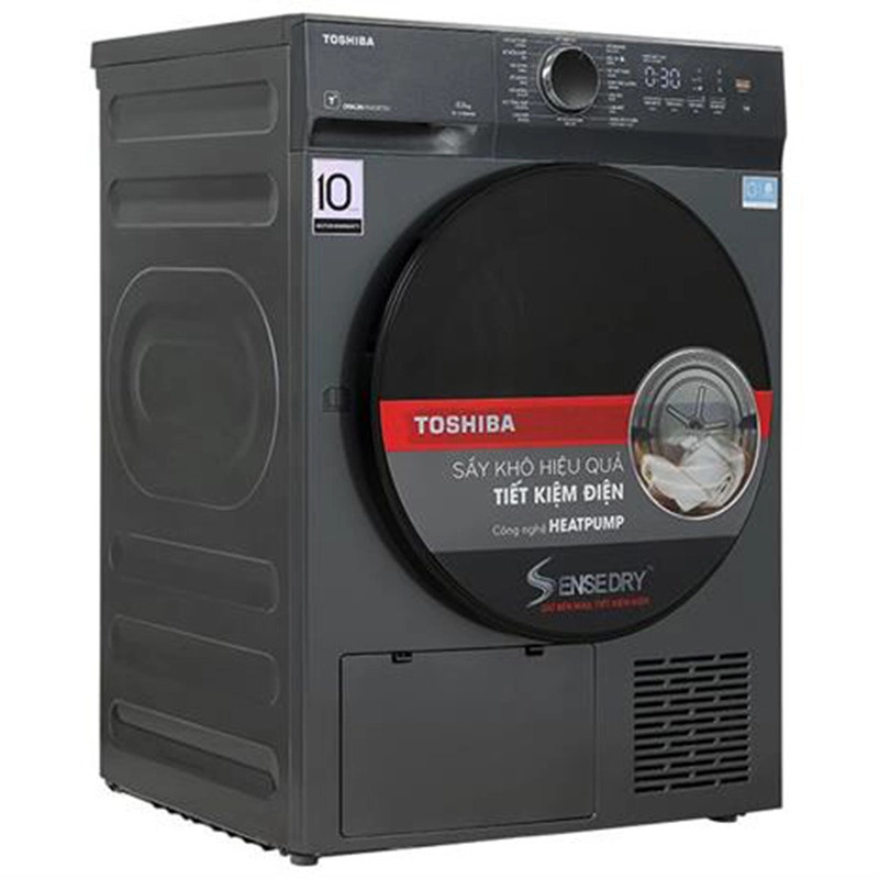 Máy sấy bơm nhiệt Toshiba 8.0 kg - chống nhăn hiệu quả, giữ màu sắc quần áo bền đẹp Máy sấy bơm nhiệt Toshiba 8.0 kg - chống nhăn hiệu quả, giữ màu sắc quần áo bền đẹp