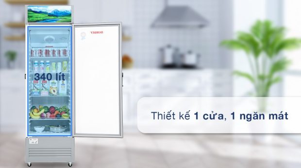 Tủ Mát Sanaky Inverter 340 lít TM.VH408K3L, 1 cánh