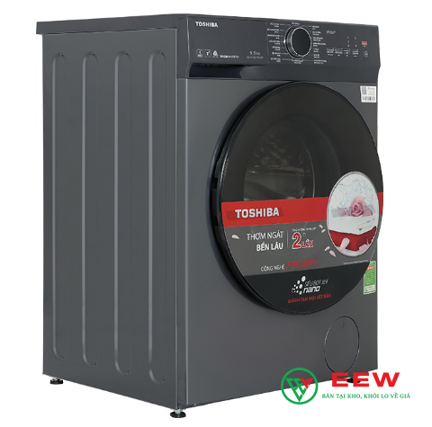 Máy giặt Toshiba 9.5 kg - thiết kế sang trọng, vận hành êm ái, bảo vệ quần áo bền đẹp