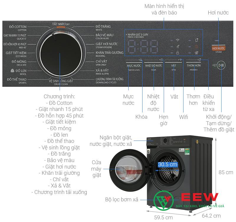Máy giặt Toshiba Inverter 12 kg TW-T21BU130UWV(MG) Máy giặt Toshiba Inverter 12 kg TW-T21BU130UWV(MG)