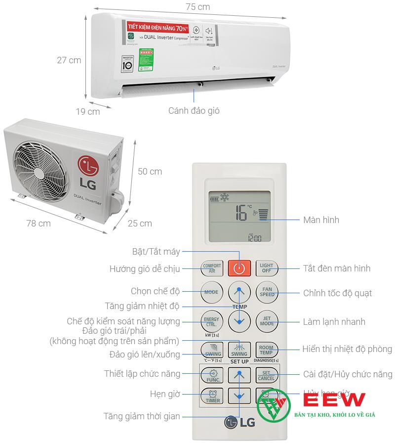 Điều hòa LG 9.000BTU inverter V10ENH - ảnh 2