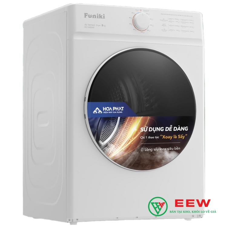 Funiki HD V680AW - dung tích 8kg lý tưởng, đáp ứng nhu cầu sấy đồ hàng ngày Funiki HD V680AW - dung tích 8kg lý tưởng, đáp ứng nhu cầu sấy đồ hàng ngày