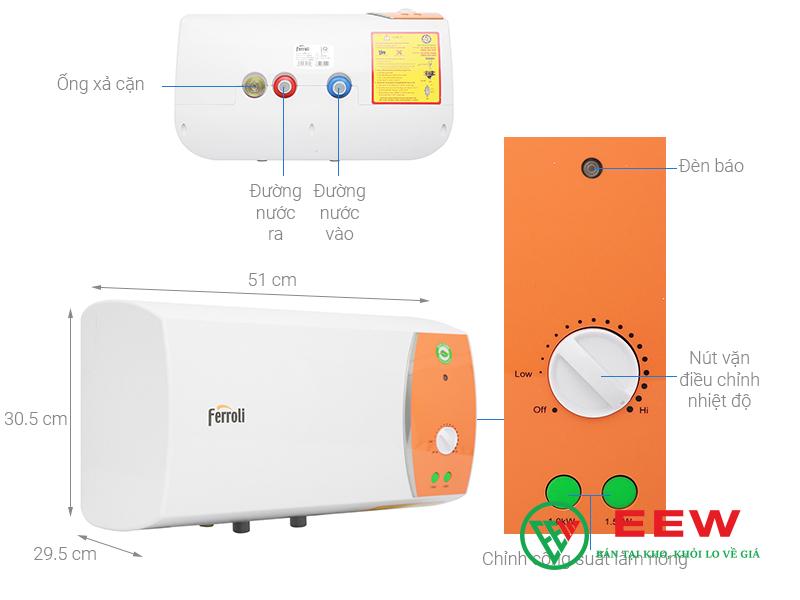 Máy nước nóng 15 lít Ferroli VERDI TE 15L - bền bỉ, hoạt động ổn định trong mọi điều kiện Máy nước nóng 15 lít Ferroli VERDI TE 15L - bền bỉ, hoạt động ổn định trong mọi điều kiện