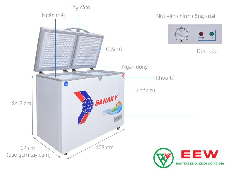 Tủ đông Sanaky VH-2899W1 - tiết kiệm điện, công nghệ làm lạnh nhanh vượt trội Tủ đông Sanaky VH-2899W1 - tiết kiệm điện, công nghệ làm lạnh nhanh vượt trội