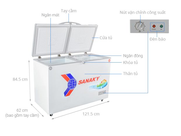 Tủ đông Sanaky 260 lít VH-3699W1
